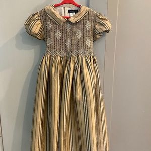 Burberry Silk Stripe Dress - Girls Size 6
